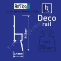 Artiteq deco ornament rail - 200cm wit primer
