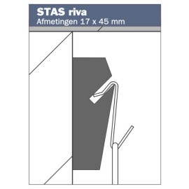 STAS Riva Houten Kantlat 200 cm Wand Rail