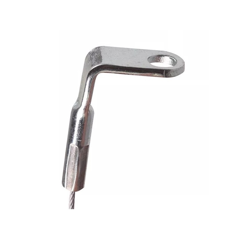 GeckoTeq Steel wire 1.5mm with a 90° eye - screw hole size 5.2mm 200cm