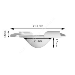 GeckoTeq Ceiling clip white metal with 200cm wire set 12kg