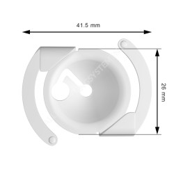 GeckoTeq Ceiling clip white metal with 200cm wire set 12kg