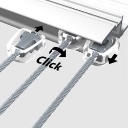 Newly R70 Museum Rail Twister Lock 2.5mm steel cable