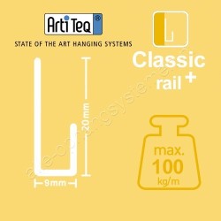 Artiteq stang 4x4mm staal wit U-Top