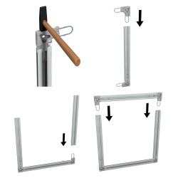 Artiteq UNPLATED DiBond Rails per piece in 6 dimensions