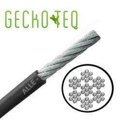 GeckoTeq Steel Picture Wire 1,5mm in white or black - per 10 meter