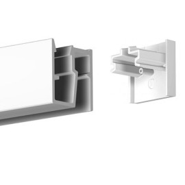 Newly R40 Rail eindkap wit – per stuk