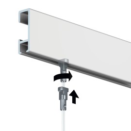 Artiteq Click Rail Set in wit overschilderbaar 200cm - 20kg