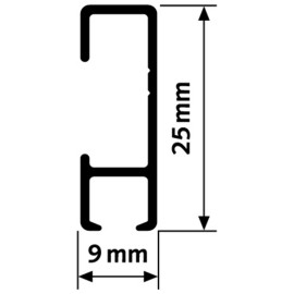 Ophangset 2 meter PRO - Artiteq kwaliteitsrail