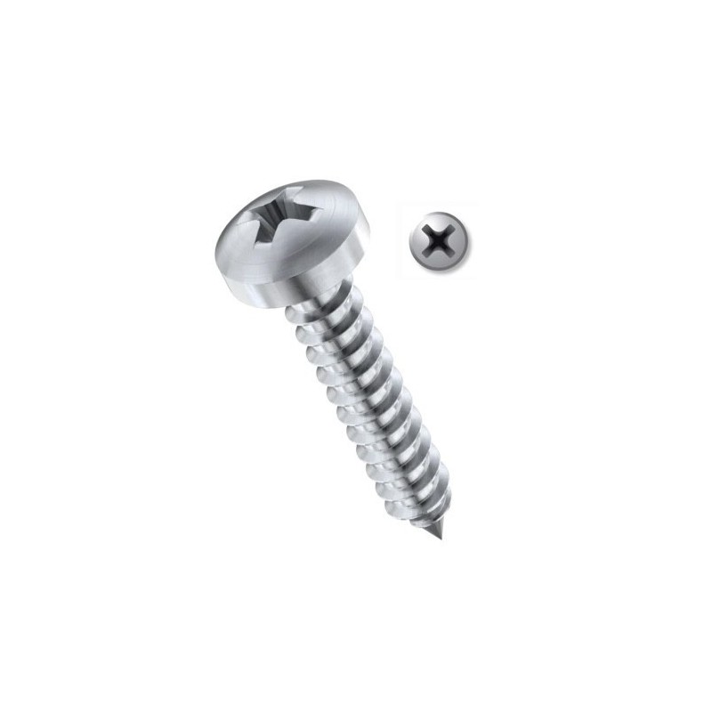 GeckoTeq Round Head Phillips Screw Stainless Steel - in 2 sizes