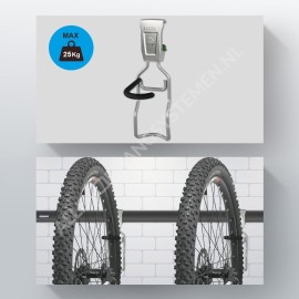 GeckoTeq Fiets Ophangsysteem Set voor 2 Fietsen & 2 Helmen - GSH112