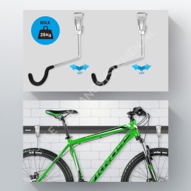 GeckoTeq Fiets Ophangsysteem Set voor 1 Fiets - GSH119 Horizontaal
