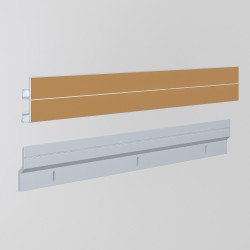 GeckoTeq Cleat Z Bar Self-Adhesive Hanging Rail - per set of 2