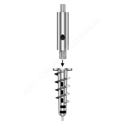 Geckoteq screw-in spiral anchor with Gripper