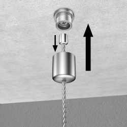 GeckoTeq Screw-on Ceiling Anchor for 1 wire - 15kg