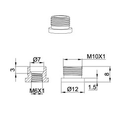Ceiling anchor base plate – in 2 sizes