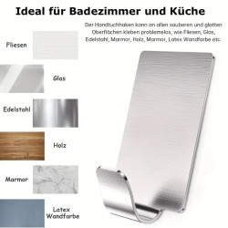 Zelfklevende RVS Wandhaak – Sterke Plakhaak Zonder Boren (3x)