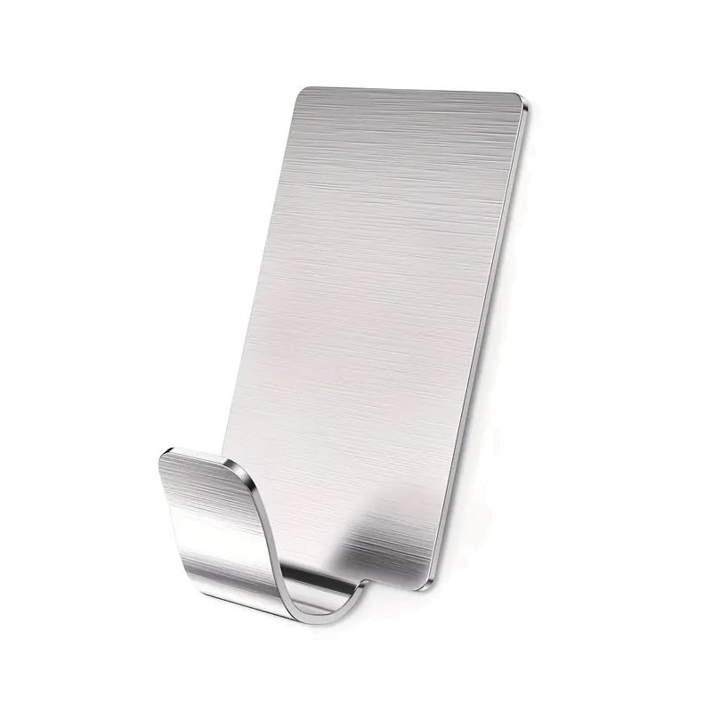 Self-adhesive stainless steel wall hook – strong adhesive hook without drilling (3x)
