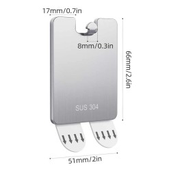 Self-adhesive stainless steel wall hook SUS 304 – strong stainless steel hanging hook without drilling