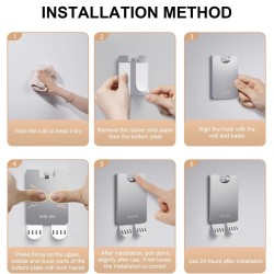 Zelfklevende RVS Wandhaak SUS 304 – Sterke Roestvrijstalen Ophanghaak Zonder Boren