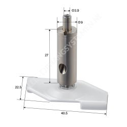 GeckoTeq Zelfremmende Systeem Plafond Klem - 8kg