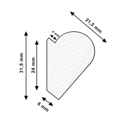 Artiteq Deco Rail wit primer - 200cm - 20kg