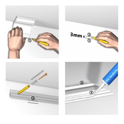 Artiteq Deco Rail wit primer - 200cm - 20kg