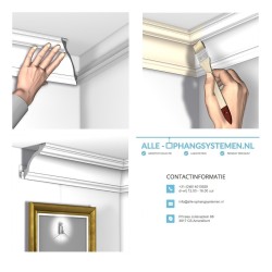 Artiteq Deco Rail wit primer - 200cm - 20kg