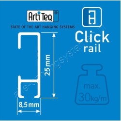 Artiteq Click Rail Set in white 200cm - 20kg