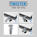 Artiteq 1,0mm Twister Staaldraad zwart 150cm