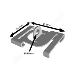 Geckoteq Ceiling clip white metal - 7kg