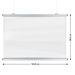 Corona Covid Cough and Sneeze Screens 122 x 89cm Silver