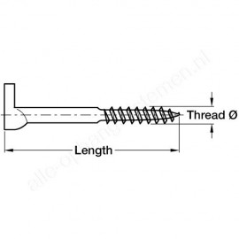 Schroefduim met kruisgleuf - 40x5.25mm