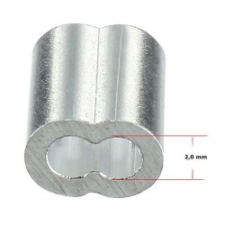 GeckoTeq Wire clamp 2.0mm in black and alu