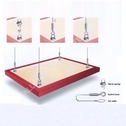 GeckoTeq LED & Acoustic Panel Suspension Kit 21 - Steel 5kg