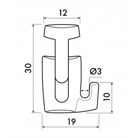 Newly H100 Zelfremmende Haak - 20kg
