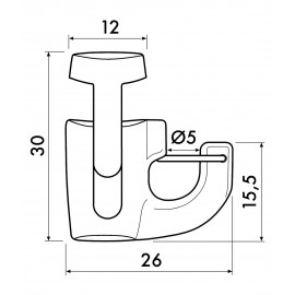 Newly H100 Zelfremmende beveiliging Haak - 20kg
