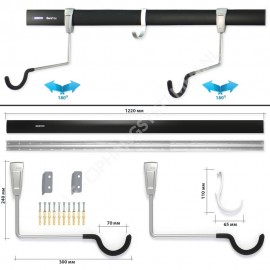 Fiets Ophangsysteem Set voor 1 Fiets & 2 Helmen - GSH118