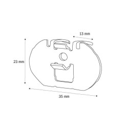 STAS DryWall Xpress clip RVS