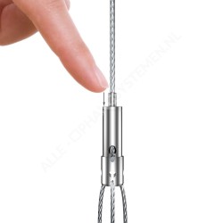 GeckoTeq - Self-locking wire clamp with wire divider - 20kg