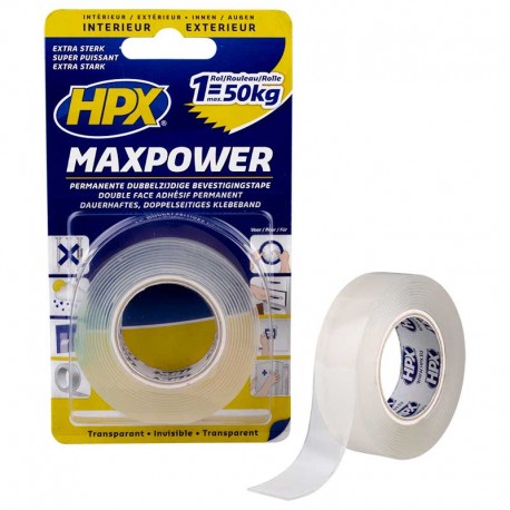 HPX Max Power Transparant - Dubbelzijdig Tape