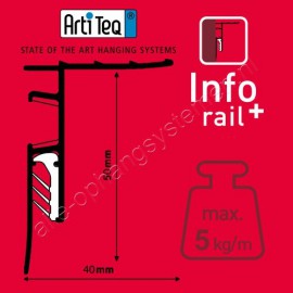 Artiteq Info Rail+ (incl. eindkapjes en bevestigingsmaterialen) - 5kg